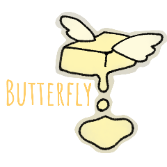 [LINEスタンプ] とろけるButterfly