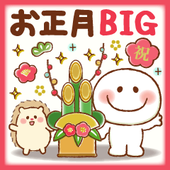 [LINEスタンプ] BIGふんわりやさしいスマイルのお正月/再販