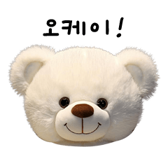 [LINEスタンプ] くまさんの韓国語すたんぷ ハングルでお話