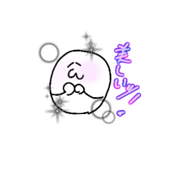 [LINEスタンプ] 謎の白玉君のスタンプ第二段((o^ω^o))