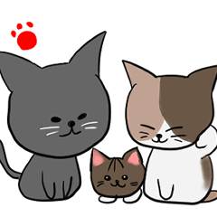 [LINEスタンプ] ばーばん家の猫たち