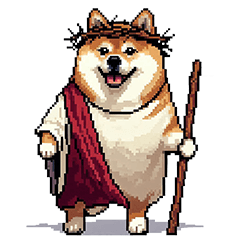 [LINEスタンプ] ゴッド シバ ドッグ 神様太っちょ柴犬