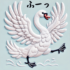 [LINEスタンプ] 白鳥の刺繍物語