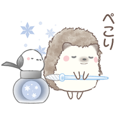 [LINEスタンプ] ハリネズミとシマエナガ＊文具