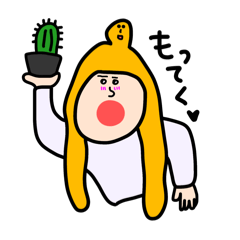 [LINEスタンプ] ロン毛のおんなのこ