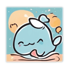 [LINEスタンプ] やさしいクジラ