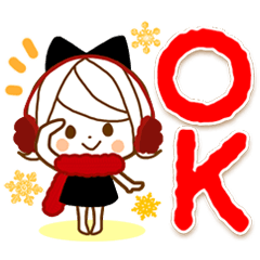 [LINEスタンプ] 気くばり♡ゆるふわガール【冬・年末年始】