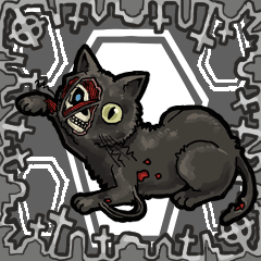 [LINEスタンプ] アンデッド集合⚰️ゾンビ黒猫