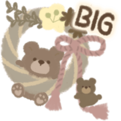 [LINEスタンプ] くまとくま。冬のBIGスタンプ 【再販】