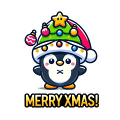 [LINEスタンプ] ペンギン クリスマス 帽子 ららら