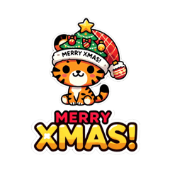 [LINEスタンプ] とら クリスマス 帽子 ららら