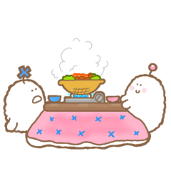 [LINEスタンプ] 冬 12月 1月 2月 ばつくんとまるくん