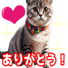 [LINEスタンプ] 折れ耳にゃんこのひとこと