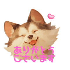 [LINEスタンプ] 前向きワンコのひとこと便スタンプ