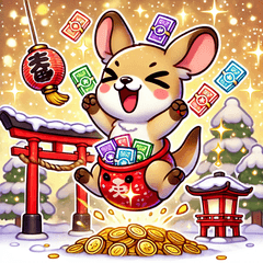 [LINEスタンプ] 年末年始に使える！かわいい動物スタンプ5