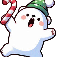 [LINEスタンプ] かわいい北極熊のクリスマステーマ