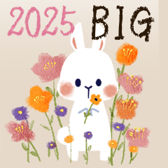 [LINEスタンプ] 水彩うさぎの年末年始☆BIG【再販】