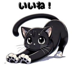 [LINEスタンプ] 黒猫のむにゃむにゃスタンプ