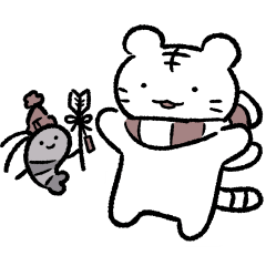 [LINEスタンプ] ホワイトタイガーとブラックタイガー5