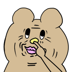 [LINEスタンプ] ぽってりくまちゃんver2 文字付