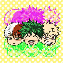 [LINEスタンプ] 僕のヒーローアカデミア！参加しました！