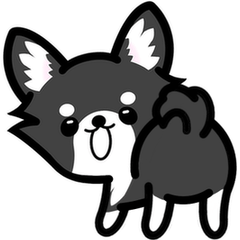 [LINEスタンプ] 大すき黒チワワ