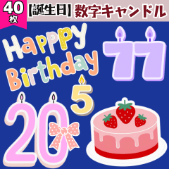 [LINEスタンプ] 【誕生日】数字キャンドル