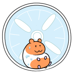 [LINEスタンプ] ハムスターのカムドンのダイエットは大変！