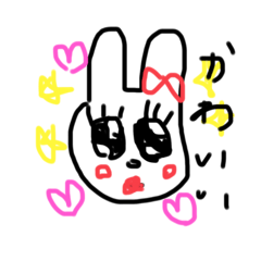 [LINEスタンプ] 雑にうさぎ