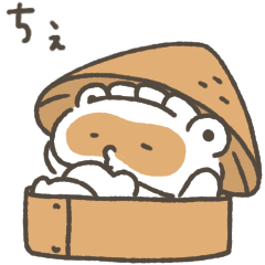 [LINEスタンプ] 動く！餃子のたぬき 出入り編