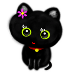 [LINEスタンプ] くろねこ春子の日常