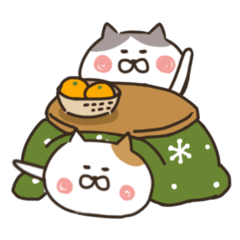 [LINEスタンプ] 【動く】冬のゆるねこ