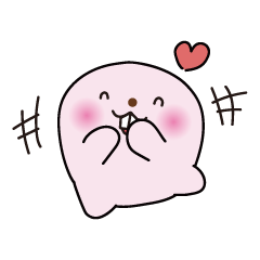 [LINEスタンプ] ピンク色のモグラです (JPN)