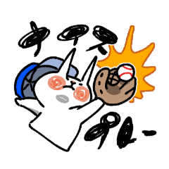 [LINEスタンプ] もちもちしろねこ 野球ネタあり