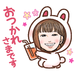 [LINEスタンプ] 似顔絵～Happy①