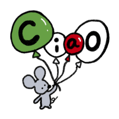 [LINEスタンプ] イタリア語を話す ねずみちゃんtopolin
