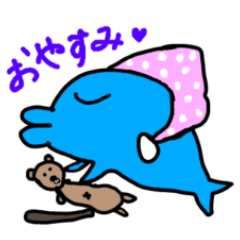 [LINEスタンプ] イルカちゃん あいさつ