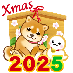 [LINEスタンプ] 花よりわんこ4（X'mas、正月、2025修正版）