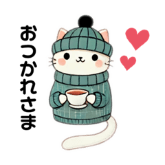 [LINEスタンプ] ふゆのねこたち@meg