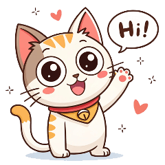 [LINEスタンプ] ニャンとこんにちは