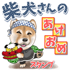 [LINEスタンプ] 柴犬さんのあけおめスタンプ（再販）