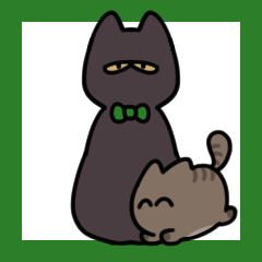 [LINEスタンプ] ちょっと動くねこねこねこ武士ver.