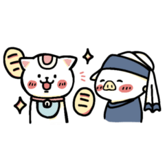 [LINEスタンプ] ネコに小判とブタに真珠