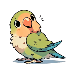 [LINEスタンプ] コザクラインコ チッピちゃん その3