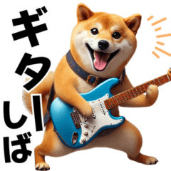 [LINEスタンプ] 柴犬ギタリスト