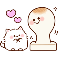 [LINEスタンプ] ふわふわにゃんこの年賀スタンプ[リメイク]