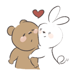 [LINEスタンプ] くまたんとうさぎたん