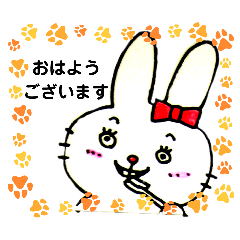 [LINEスタンプ] 白色うさぎとルル