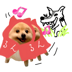 [LINEスタンプ] おとぎばなしぽい ポメラニアンのはる12
