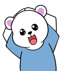 [LINEスタンプ] しろくまのクマたれない一日